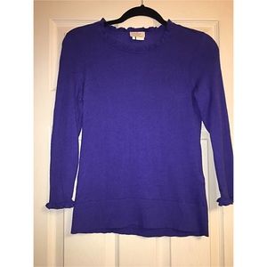 Kate Spade 3/4 Sleeve Ruffle Shirt